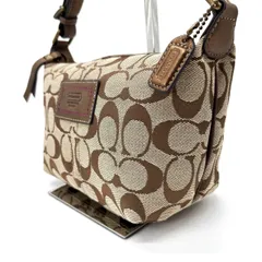 【良品】 coach y2k  signature canvas handbag accessoryporch brown ladies コーチ シグネチャー ハンドバッグ