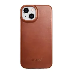 【新品】 iPhone14 Plus 手帳型ケース 6.7インチ 【ICARER】 本革 牛革 ビンテージレザー カバー ブラウン Magsafe対応【日本正規代理店品】アイフォン マックス カバー 1