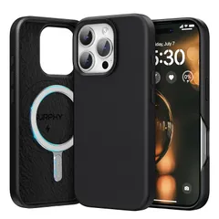 【新品】 SURPHY iPhone 16 pro max用ケース レザー,MagSafe対応 6.9インチ対応(2024) 携帯ケース iphone16 pro max PUレザー マグネット搭載 内側はマイクロファイバーが付く(ブラック) 1
