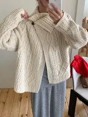 ウール70% 3ゲージ KARA（カラ）ニット カーディガン