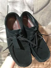 福岡出品　Clarks Wallabee クラークス ワラビー US9 JP26.5 GORE-TEX ブラック 21621 FK