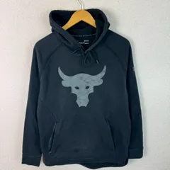 UNDER ARMOUR アンダーアーマー スウェット パーカー ロゴプリント ブラック Mサイズ メンズ 古着 スポーツMIX ストリート