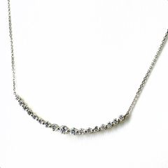 qvc ブリラーレ 天然ダイヤモンドラインネックレス K18WG 0.23ct 