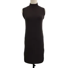 リップサービス LIP SERVICE ワンピース ニット タイト ミニ ハイネック 無地 ノースリーブ 茶 ブラウン