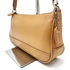 【美品】COACH Y2K all beige leather mini shoulder bag unisex コーチ ショルダーバッグ