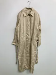 Mila Owen ミラオーウェン ステンカラーコート 0 ベージュ リネン・麻 コットン 無地 ロング丈 フードなし