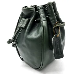 【希少品】 oldcoach Kinchaku shoulderbag pochette green オールドコーチ　チェーン巾着 ショルダーバッグ グリーン