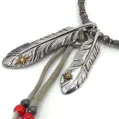 SAAD サード／フェザー メディスンホイール ネックレス／SV925・K18