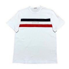美品］モンクレール Tシャツ メッシュ フロントロゴ ホワイト - メルカリ