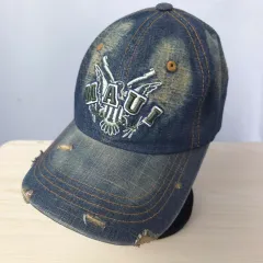 麻（マ） ウール（モ） デニム ウォッシュド ボールキャップ 帽子（モジャ）