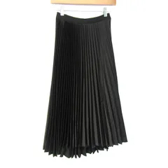 ユニクロ ロングスカート ボトムス プリーツ セオリーコラボ レディース Sサイズ ブラック UNIQLO 【中古】