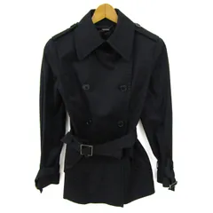 アイシービー トレンチコート アウター ショートトレンチ ジャケット レディース 11サイズ ブラック iCB 【中古】