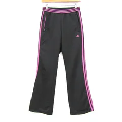 アディダス パンツ ボトムス ジャージ サイドライン スポーツウエア レディース Mサイズ ブラック adidas 【中古】
