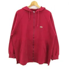 ラコステ パーカー トップス ジップアップ スウェット メンズ Lサイズ エンジ LACOSTE 【中古】のサムネイル