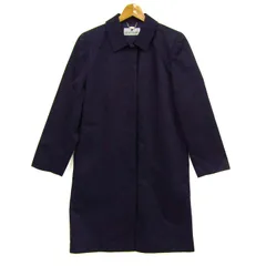クレージュ ステンカラーコート アウター スプリングコート レディース 9ARサイズ 濃紺 courreges 【中古】