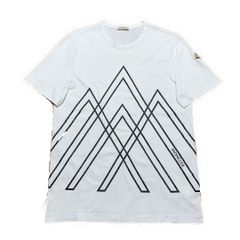 美品☆ MONCLER Tシャツ プリントロゴ ワッペン 国内正規品4S557 