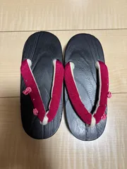 下駄 キッズシューズ　赤鼻緒 和装履物 浴衣 祭り