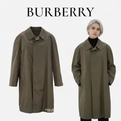 【BURBERRYS 70～80S】バーバリー/ ステンカラーコート／バルマカーン／ラグラン／70s 80s／ヴィンテージ／一枚袖風／コットン系／比翼/ M~Lサイズ