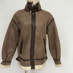 【[値下げ交渉歓迎] 】 Riche glamour リシェグラマー B-3 フライトジャケット フェイクムートン ボア ブラウン Mサイズ ミリタリージャケット  B-226