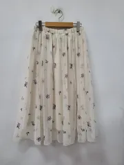 GLACIER フラワー刺繍チュールスカート
