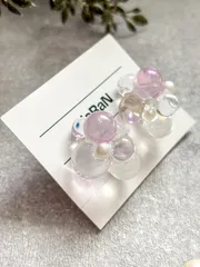481≫ 【bubble】立体レジンボール イヤリング