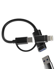 アップルタイプC Lightning USB 変換アダプタ(2in1)Type-C ライトニングケーブルOTG 3.0ハブ対応Apple MFI認証USB-AにUSB-CたいぷC Thunderbolt 4 プラグコネクタカメラアイフォンデータ移行バ ...