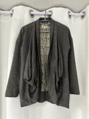 レディース KENZO ケンゾー CHECK パータン ドレープ カーディガン 38