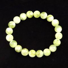 極上】マスカットの輝き 天然グリーンプレナイト 11.5mm 大玉/901 