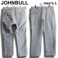 JOHNBULL　ジョンブル　ネップヤーン トラウザーパンツ　W88cm / L　ストレッチ　ライトグレー　21058　秋冬　アクリル　暖パン　日本製　メンズのサムネイル