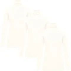 fun. WARMACTIVE レディース タートルネック 3枚セット WHITE L 帝人フロンティア企画 1