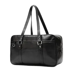 Wowcarbazole スクールバッグ 高校生 女子 スクバ 合皮 大容量 肩紐長め 学生バッグ 通学 軽量 大きめ 男女兼用 0