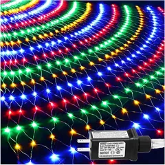 candy88イルミネーションネットライト クリスマス LEDイルミネーション 屋外対応 防水31V ネットライト3m*2m 204球 インテリア 誕生日 パーティー クリスマス 飾り 華やか 屋外対応 防水 節日 新年 雰囲気上がり プロポーズ 正月 家 1