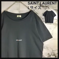 【人気Lサイズ】 サンローランパリ☆センタースモールロゴ 半袖Tシャツ 入手困難のサムネイル