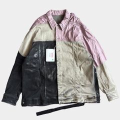 rick owens Drkshdw 09aw レザースリーブジャケット - メルカリ