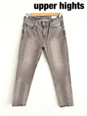 upper hights　アッパーハイツ　THE STELLA 13G219　日本製　スキニーデニム　Mサイズ　２５　グレージュ　ダメージ加工　カジュアル　送料込み　6462904