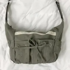 森ガール ヴィンテージ クロスバッグ カーキ