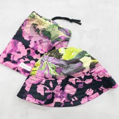 DRIES VAN NOTEN　ドリスヴァンノッテン　バケットハット　帽子　総柄　ボタニカル　サイケデリック　マルチカラー　レーヨン　コットン　レディース　M　b00116