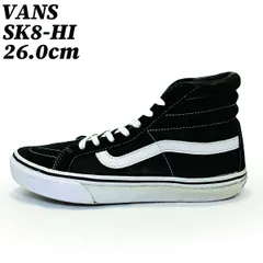 【クーポン】スニーカー シューズ  バンズ スケートハイ ブラック ホワイト 26.0cm VANS SK8-HI 正規品 中古 古着 ブランド 匿名配送