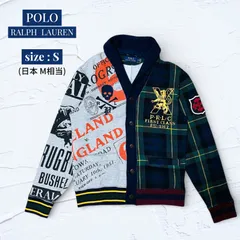 【希少モデル・極美品】POLO RALPH LAUREN パッチワーク クレイジーパターン カーディガン S（日本M相当）
