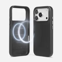 MOFT【日本国内正規代理店】 MOVAS レザーケース MagSafe対応 ミニマルスタイル 環境に優しい 高耐久 高反発ボタン 全面保護 薄型軽量 （ジェットブラック、iPhone 17Pro用）