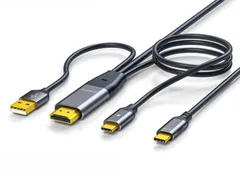 HDMI to Type-C 変換ケーブル 4K＠60Hz 3M USB-C給電 Hdmi to USB Type C AR グラス HDM I 変換アダプター Xrea-l Nrea-l Air モバイルモニター XREA-L Beam US B- ...