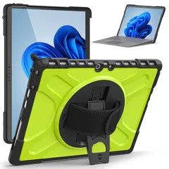 Surface Pro 8 ケース 耐衝撃 360°回転スタンド機能 マイクロソフト surface pro8 カバー (13 インチ) おしゃれ サーフェス プロ8 保護ケース 調節可能 丈夫 ハンドストラップ 防塵 多機能 実用 強い衝撃保護性能 ...