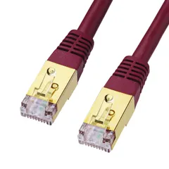 サンワサプライ CAT7LANケーブル (0.2m) 10Gbps/600MHz RJ45 ワインレッド KB-T7-002WRN