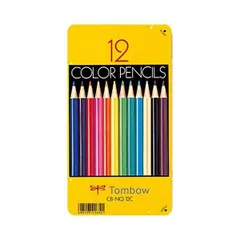 トンボ鉛筆 缶入色鉛筆 12色CB-NQ12C 1セット(6缶)