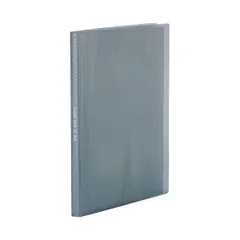 TANOSEE環境にやさしいクリアファイル(植物由来原料配合) A4タテ 20ポケット 背幅16mm ダークグレー1セット(10冊)