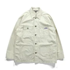 Eddie Bauer カバーオール ワークジャケット M 生成り ナチュラル ベージュ コットン 4ポケット