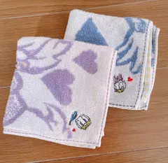 ディズニー ドナルド デイジー 今治タオル ミニタオル ハンカチ 青 紫 セット