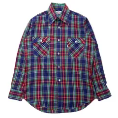 Levi's 70年代 ウエスタンシャツ M マルチカラー チェック 襟芯 白タブ