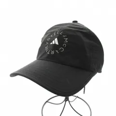 アディダス バイ ステラマッカートニー adidas by Stella McCartney キャップ 野球帽 ロゴプリント ナイロン フリーサイズ 黒 ブラック H59859 /YT