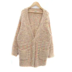 ニコアンド Niko and.. ニットカーディガン Vネック ロング丈 F マルチカラー ピンク /HO11